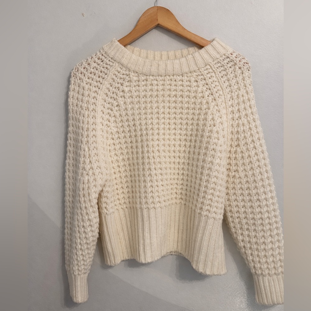Simons Twik Small Cream Textured Knit Sweater
